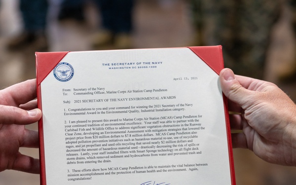 Acting Secretary of the Navy Visits MCB Pendleton