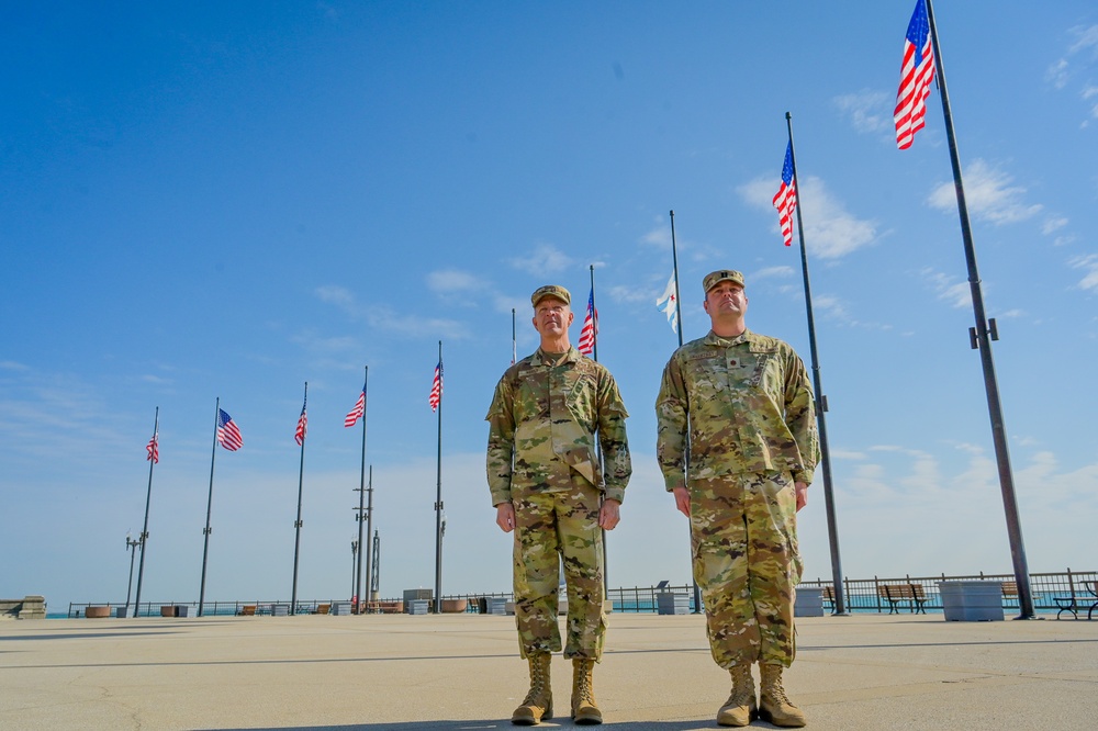 Maj. Gen. Rich Neely Promotes 183rd Airlift Wing Stephen Unverzagt to Major