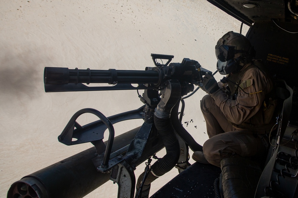 Marines fire powerful M134 Minigun in close air support training