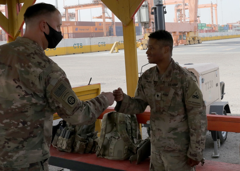 1st TSC DCG tours ammo offload, onload operations at Kuwait's Port Shuaiba