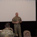 Chief Master Sgt Jeremy Malcom addresses wing commanders