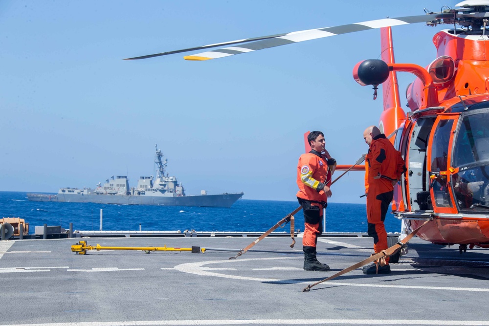 U.S. Coast Guard conducts training with U.S. Navy