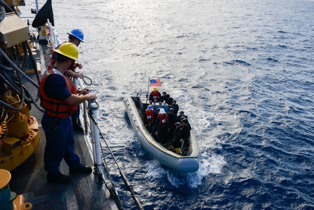 U.S. Coast Guard conducts passex with U.S. Navy