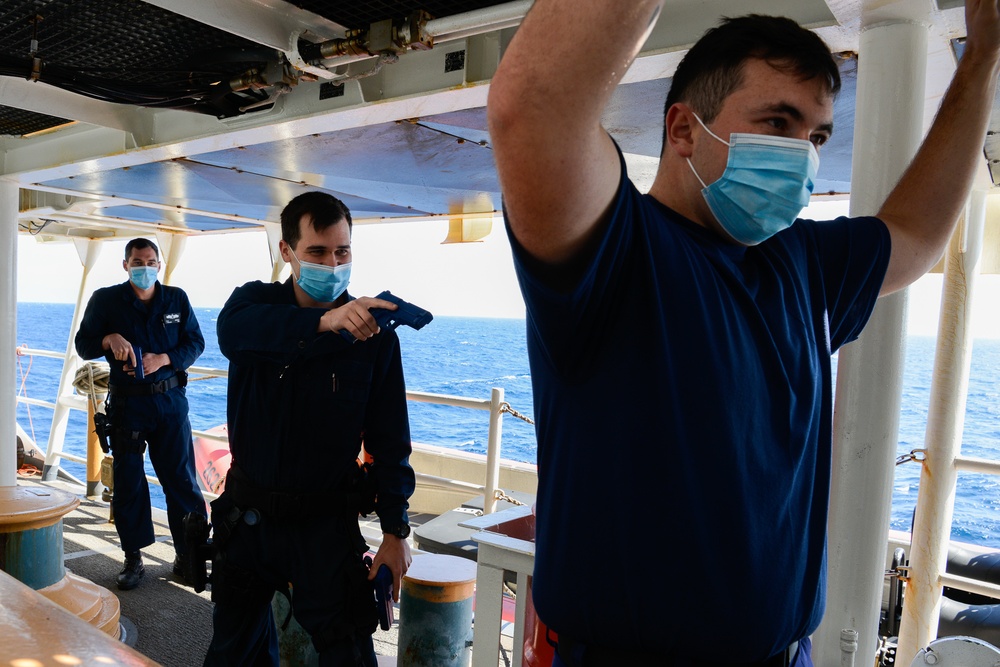 U.S. Coast Guard conducts training with U.S. Navy