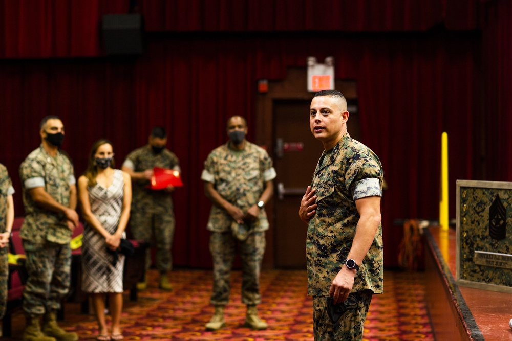 Relief Ceremony: Sgt. Maj. Ramos, HQBN Sergeant Major, MCBH