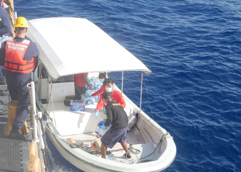 Coast Guard Cutter delivers emergency supplies to Palau following Typhoon Surigae