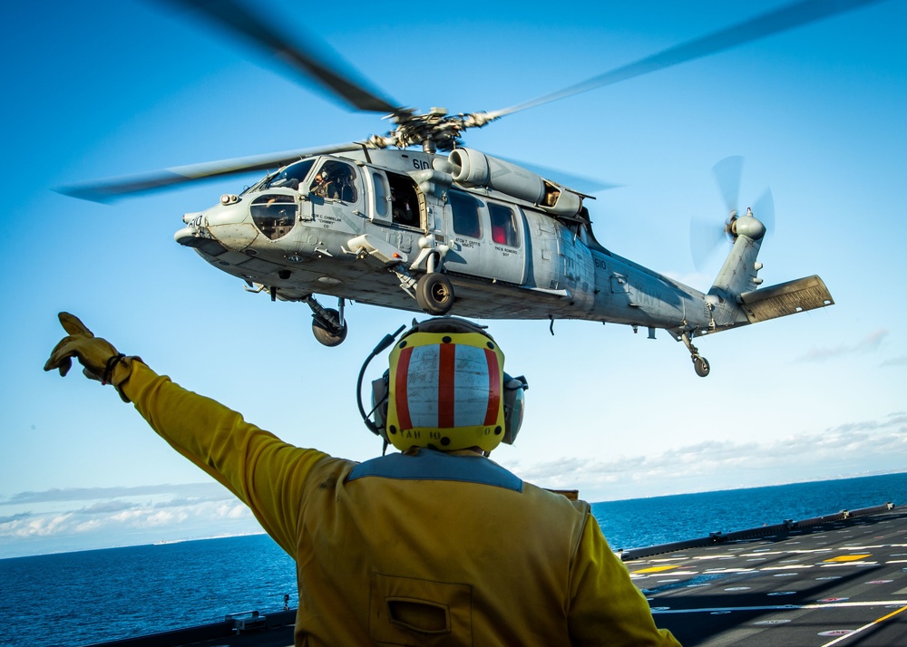 MH-60S Seahawk Flight Operations Aboard USNS Mercy