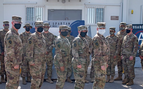 TF Spartan Soldiers Earn Right Sleeve T-Patch