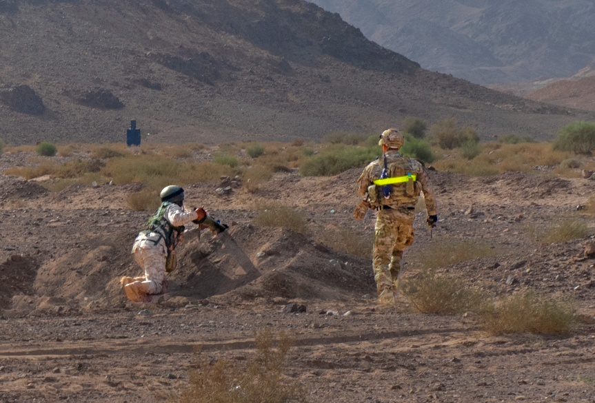 Jordanian Border Guard Group Demonstrates Improved Small Squad Tactics