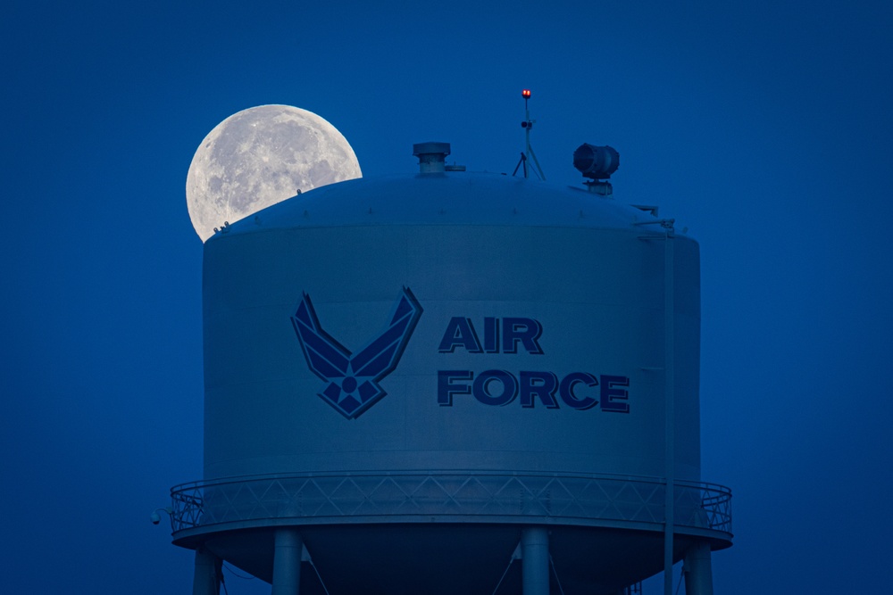 Supermoon over Hurlburt Field