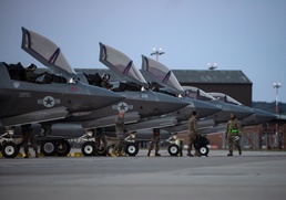 Marine Fighter Attack Squadron 211 arrive at RAF Lakenheath