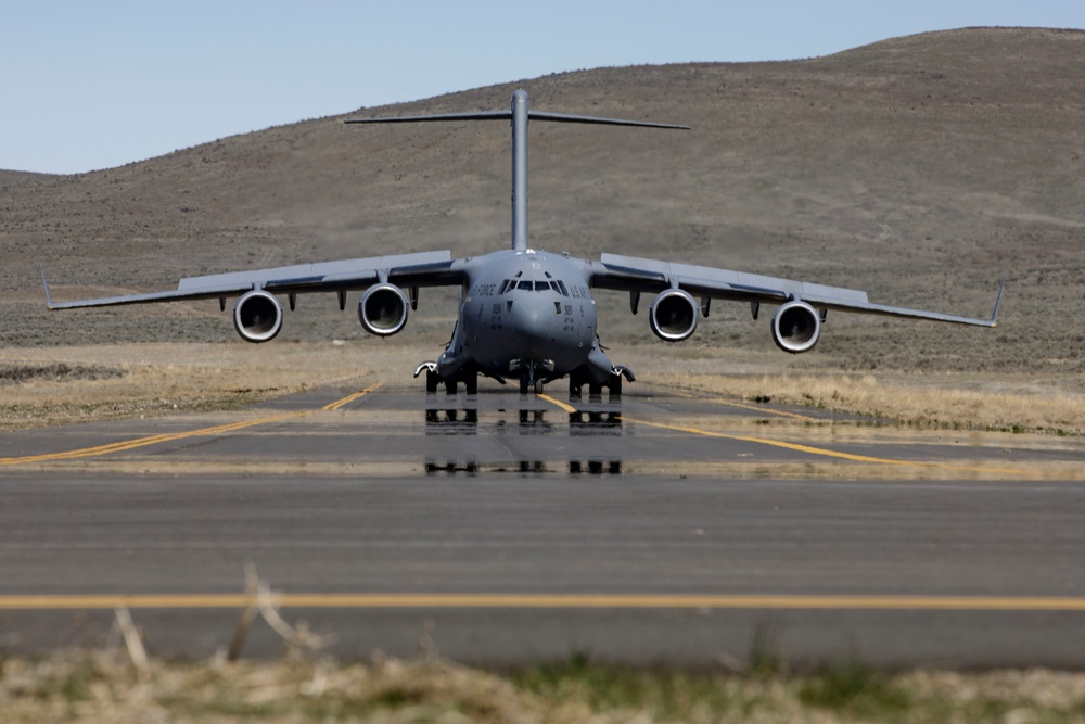 A C-17 Globemaster Prepares for Lift Off