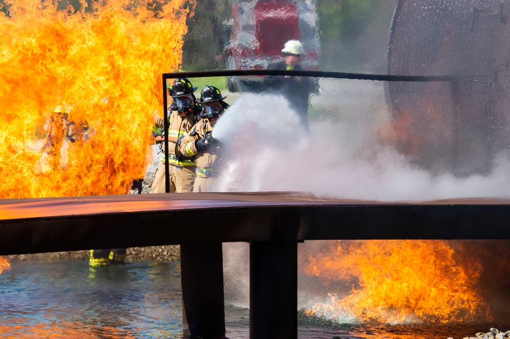 Wright-Patt Fire Department Conducts Fire Training