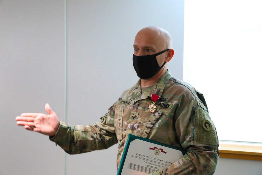 Col. Peckham's award presentation