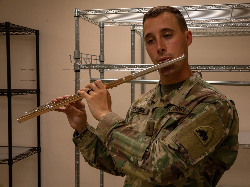 257th Army Band flutist maintains skills while on orders