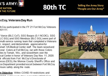 FY21, Fort McCoy, Veterans Day Run