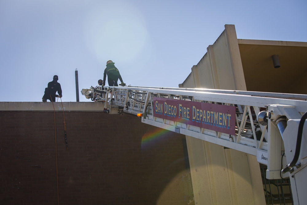 Aircraft Rescue and Fire Fighting Marines volunteer with San Diego Fire Department