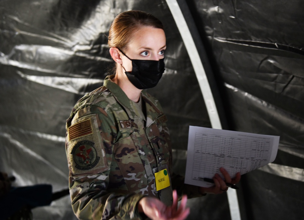 Reserve Airmen take part in Exercise Nexus Dawn medical scenario