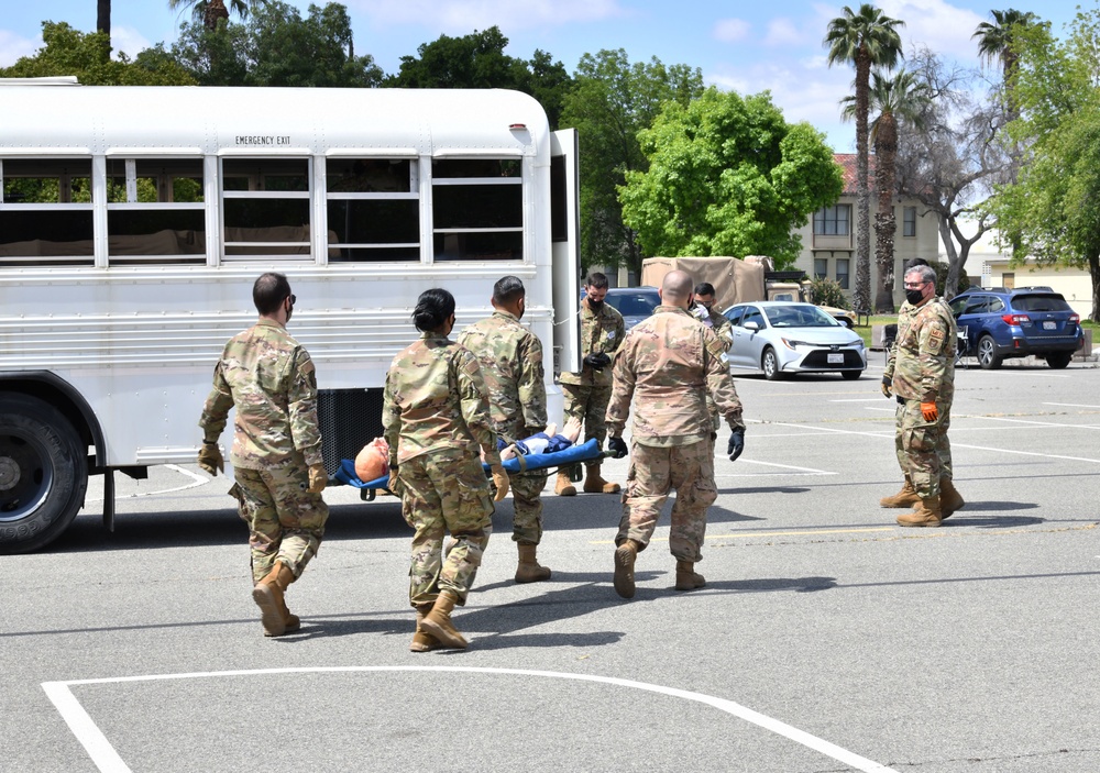 Reserve Airmen take part in Exercise Nexus Dawn medical scenario