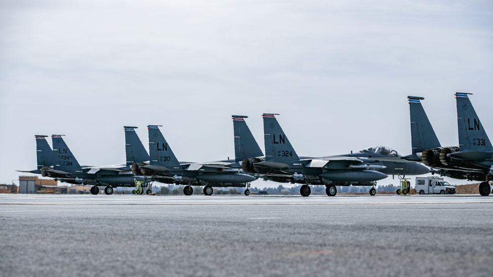 Air Force First! F-15E Ferries extra Munitions!
