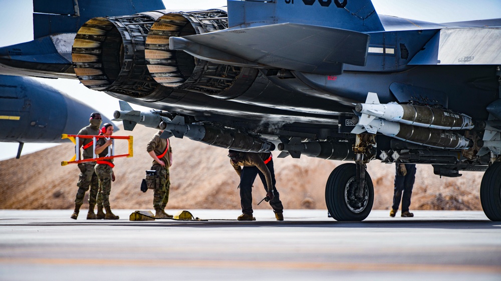 Air Force First! F-15E Ferries extra Munitions!