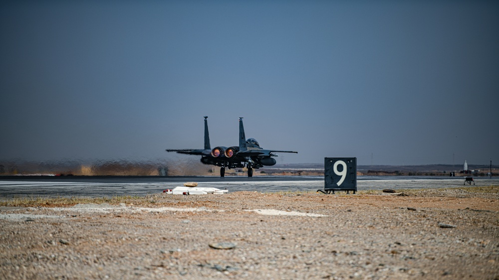 Air Force First! F-15E Ferries extra Munitions!
