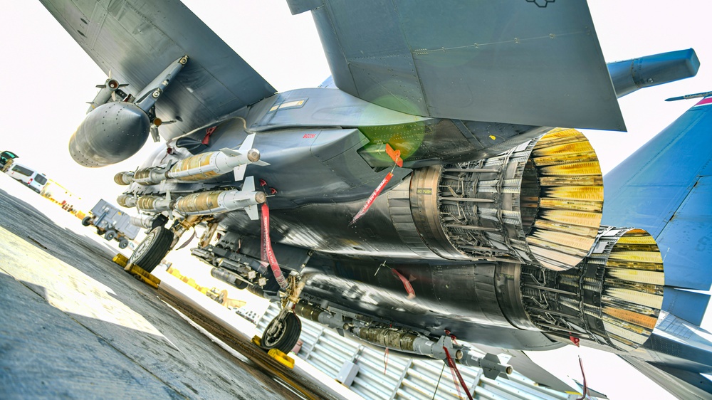 Air Force First! F-15E Ferries extra Munitions!