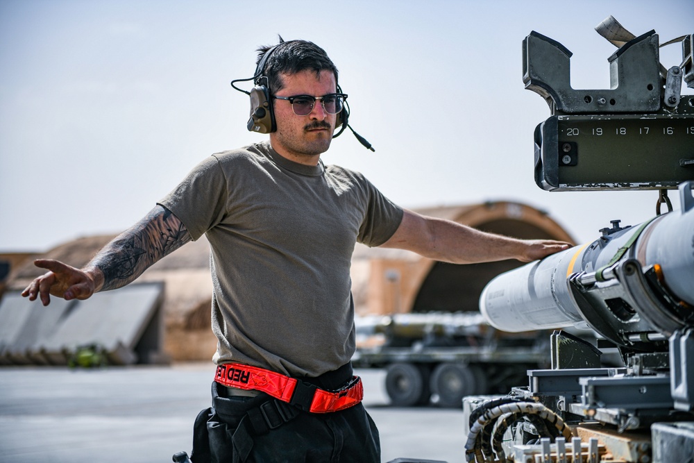 Air Force First! F-15E Ferries extra Munitions!
