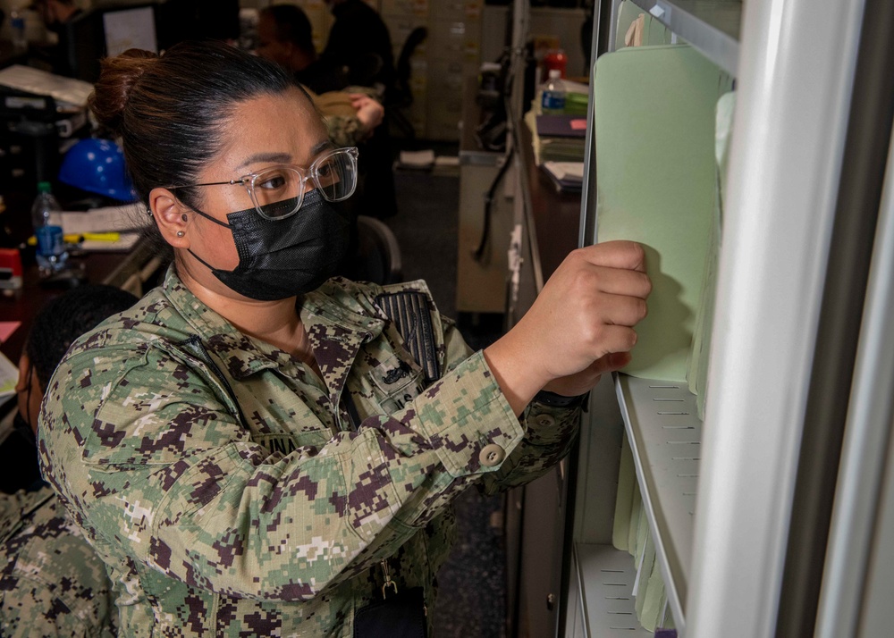 GHWB Sailors at Work