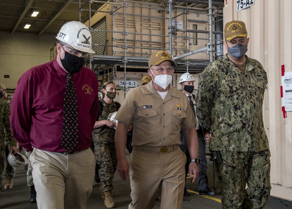 GHWB Sailor Looks at an X-Ray