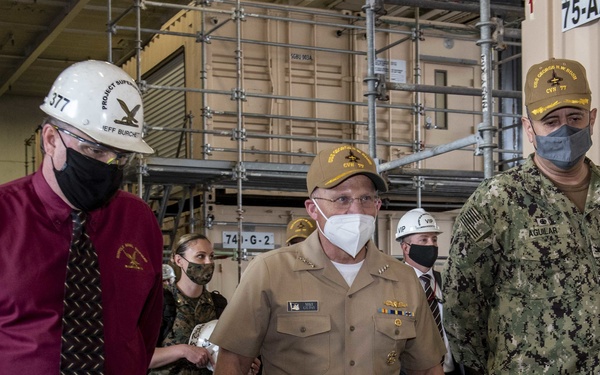 GHWB Sailor Looks at an X-Ray