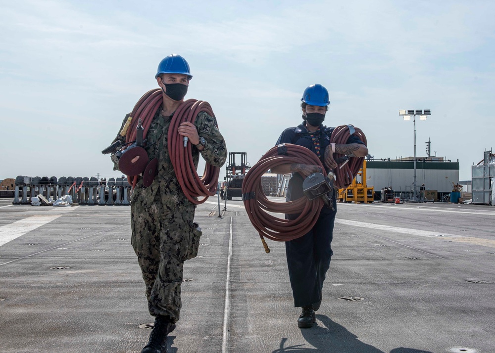 GHWB Sailors at Work