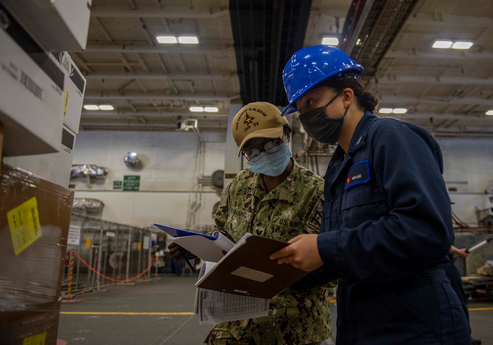 GHWB Sailors at Work