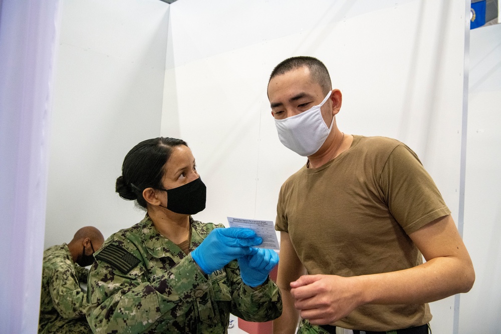 First Recruits Receive COVID 19 Vaccination at RTC