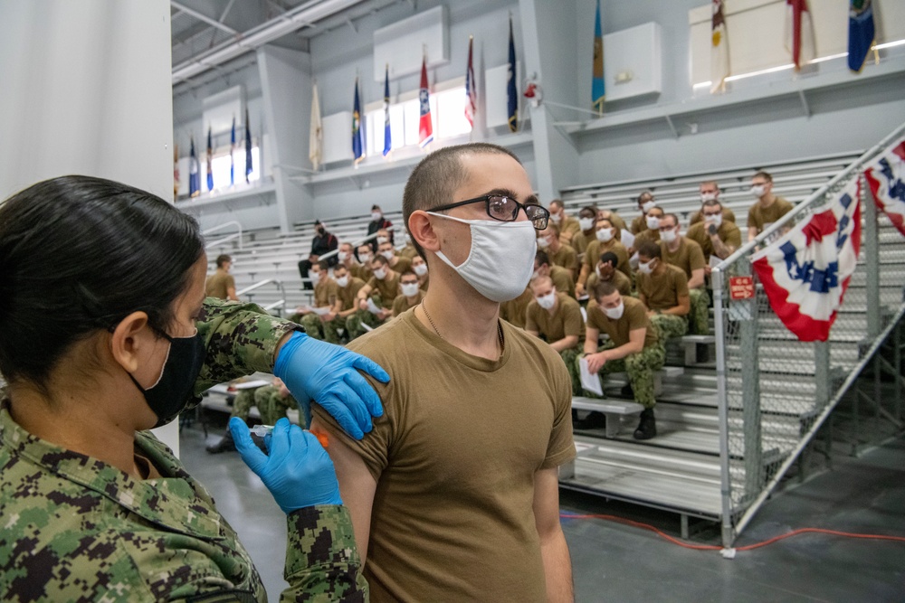First Recruits Receive COVID 19 Vaccination at RTC