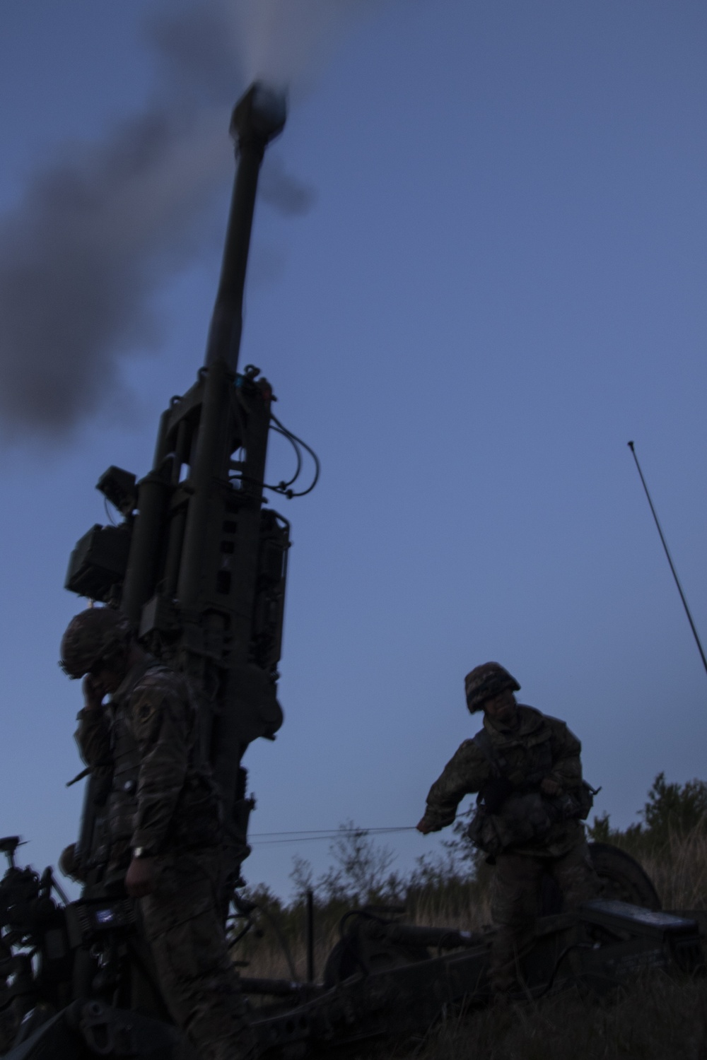 Thunderbird Artillery conducts night-fire training