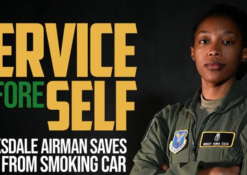 Barksdale Airmen saves man from smoking car