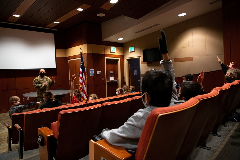 Military children spend a day in their parent's shoes