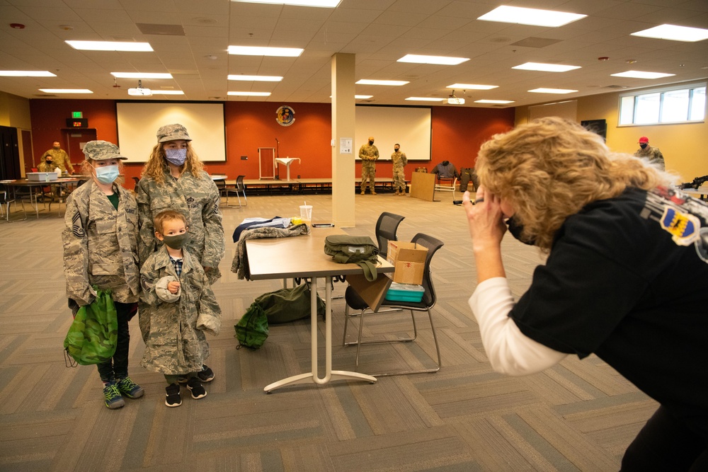 Military children spend a day in their parent's shoes