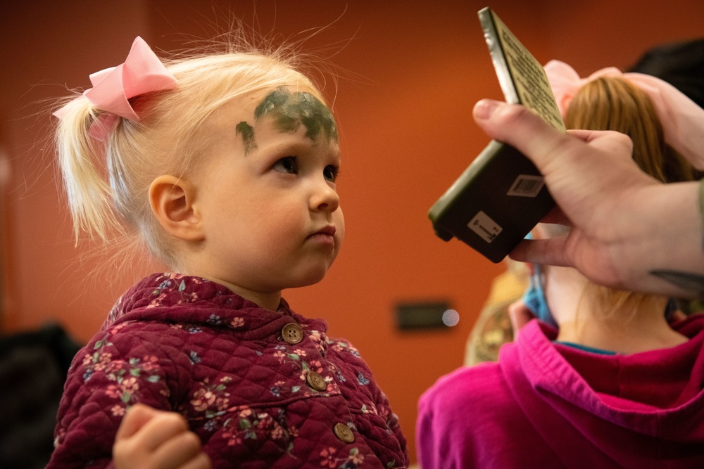 Military children spend a day in their parent's shoes