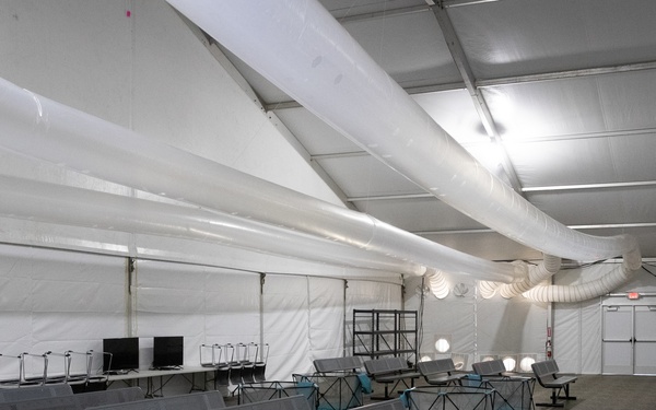 CBP constructs temporary soft sided facilities in Tucson, Arizona