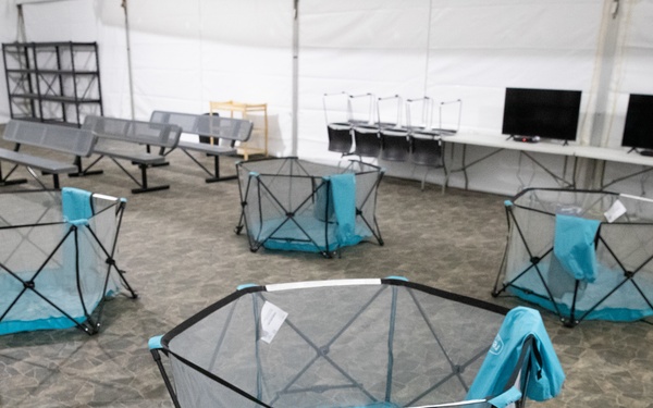 CBP constructs temporary soft sided facilities in Tucson, Arizona