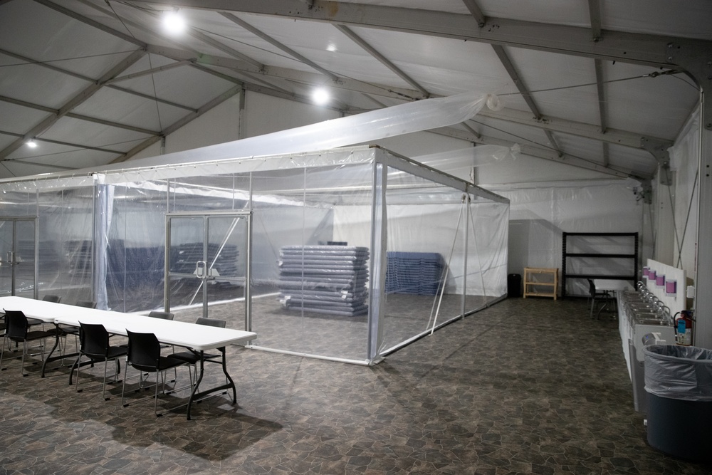 CBP constructs temporary soft sided facilities in Tucson, Arizona