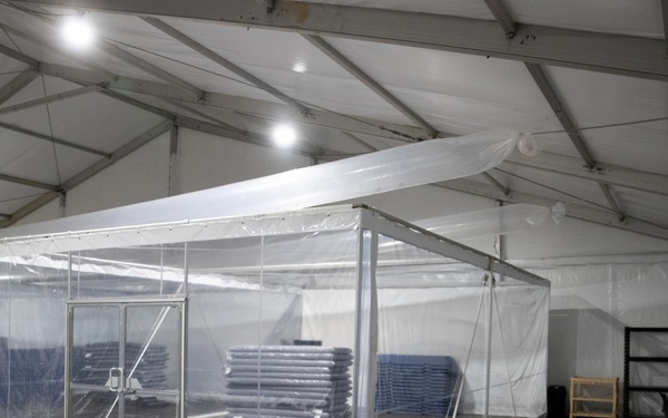 CBP constructs temporary soft sided facilities in Tucson, Arizona