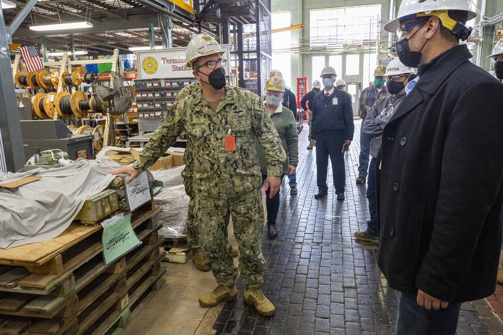Rear Adm. Peter Stamatopoulos, Commander, Naval Supply Systems Command/Chief of Supply Corps, visits PSNS &amp; IMF