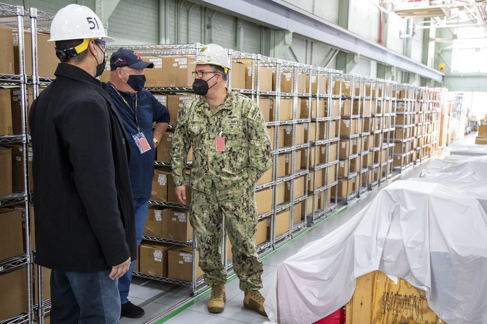 Rear Adm. Peter Stamatopoulos, Commander, Naval Supply Systems Command/Chief of Supply Corps, visits PSNS &amp; IMF