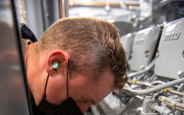 Maintenance Aboard USS Charleston (LCS 18)