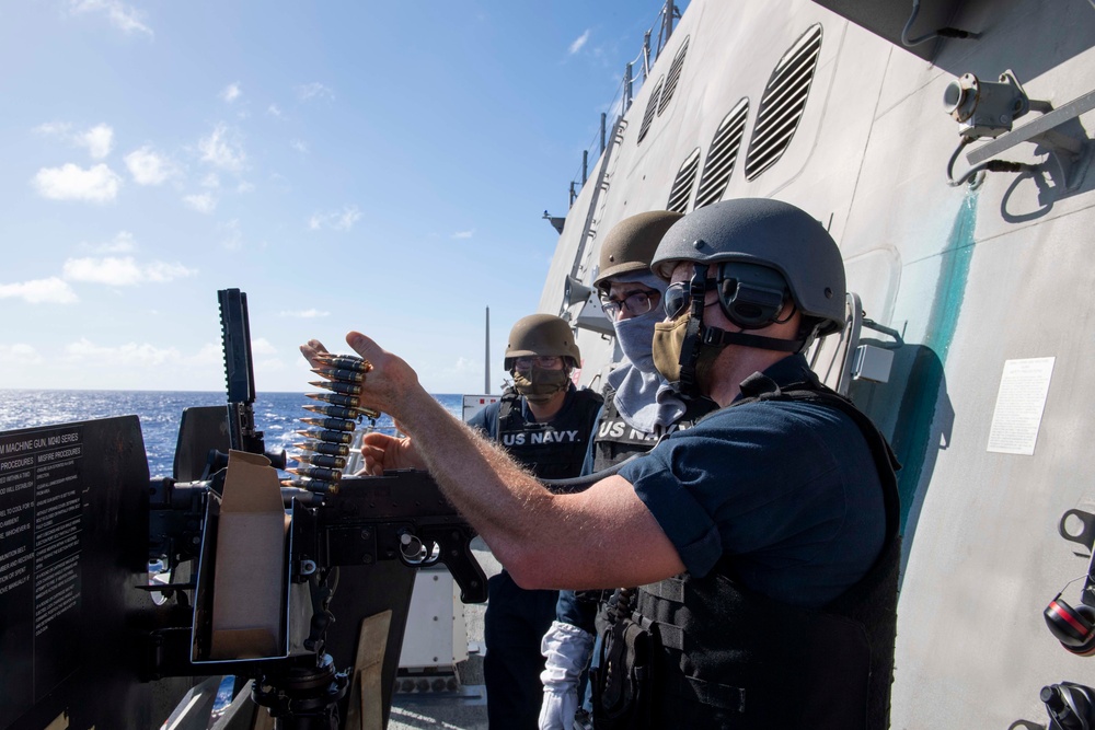 Gun Shoot Aboard USS Charleston (LCS 18)