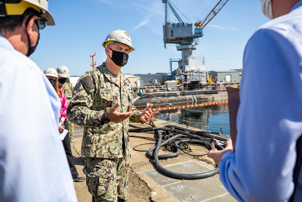 Rear Adm. John Adametz, Fleet Civil Engineer, N46, U.S. Pacific Fleet, visits Puget Sound Naval Shipyard &amp; Intermediate Maintenance Facility