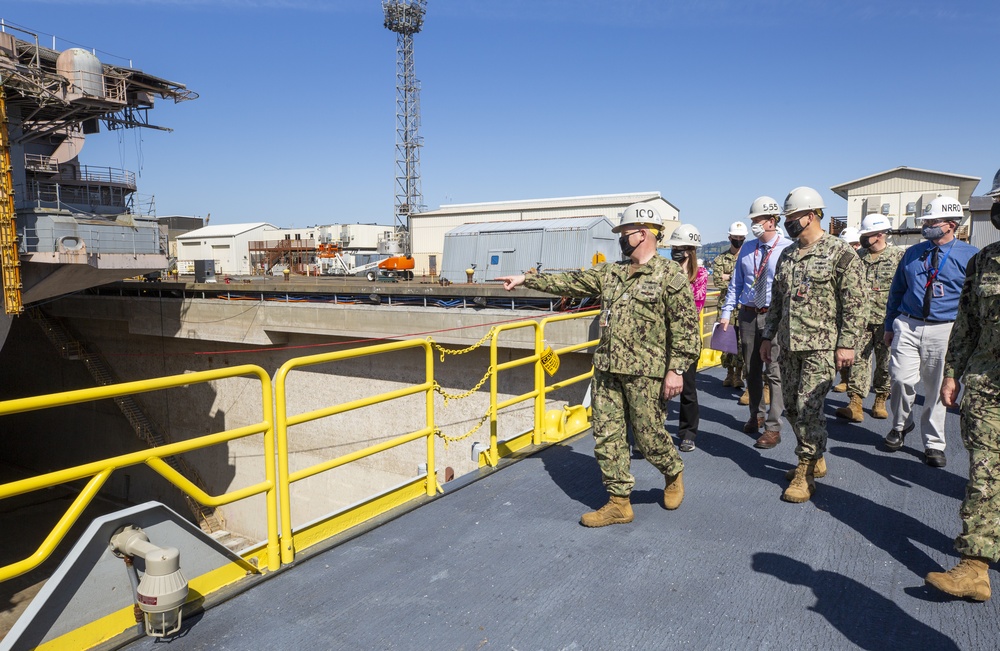 Rear Adm. John Adametz, Fleet Civil Engineer, N46, U.S. Pacific Fleet, visits Puget Sound Naval Shipyard &amp; Intermediate Maintenance Facility